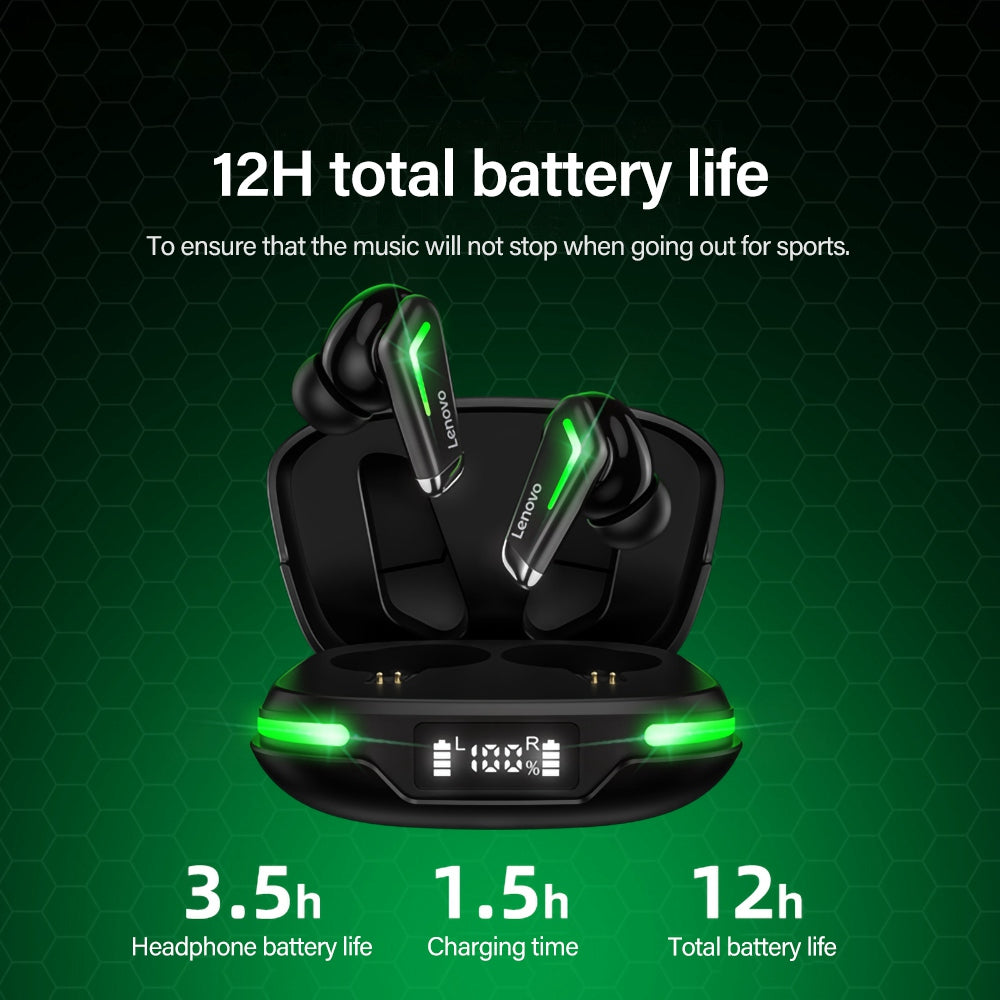 LENOVO GM3 TWS Wireless Earbuds Bluetooth Gaming Headset Low Latency Headphone with Digital Display Stereo Microphone Noise Reduction HiFi Earphone for Mobile Phones Tablets LENOVO GM3 TWS Wireless Earbuds Bluetooth Gaming Headset Low Latency Headphone with Digital Display Stereo Microphone Noise Reduction HiFi Earphone for Mobile Phones Tablets